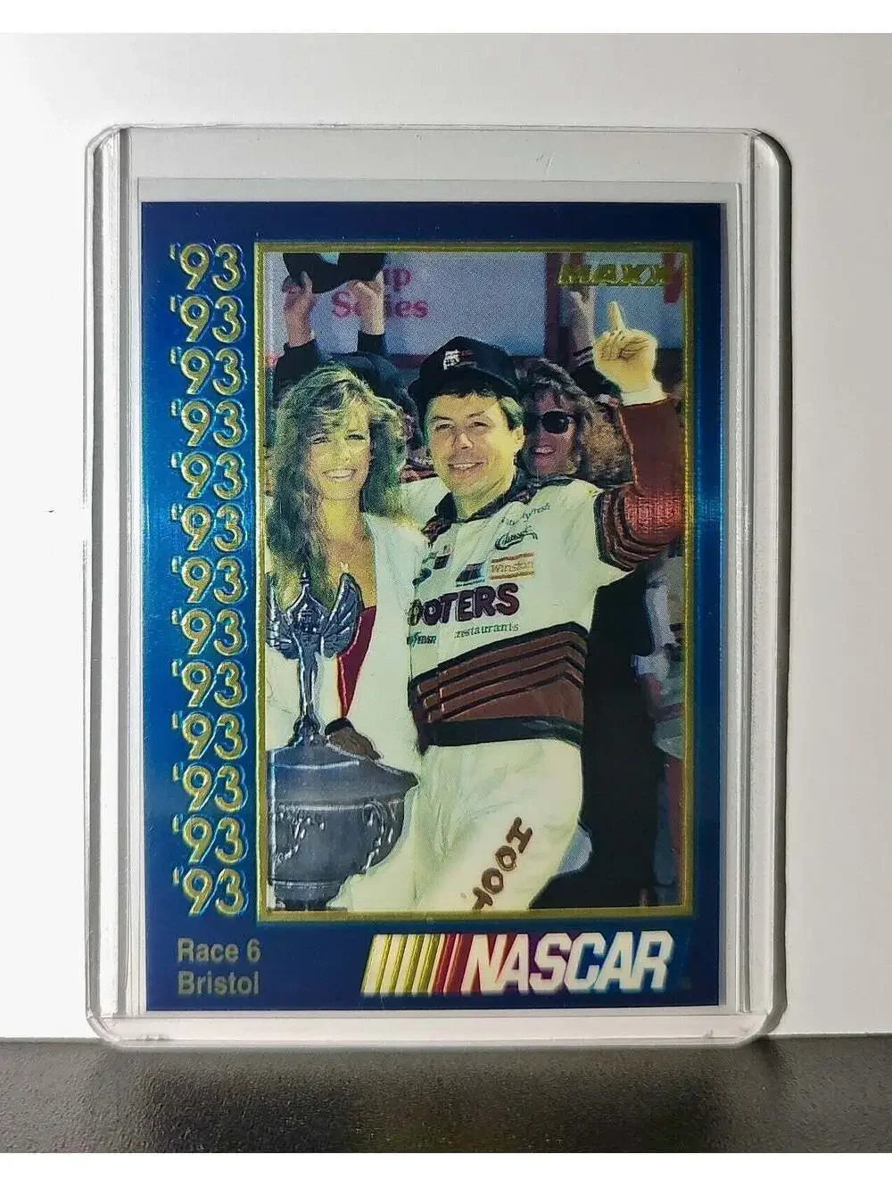 Race 6 Bristol YR 1993 Maxx Premier Plus Racing #184 NASCAR Card AK Racing